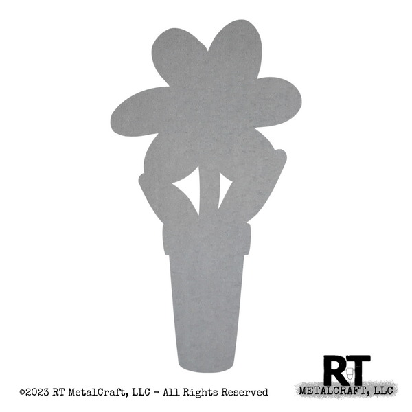 Bare Metal - Single Flower Large Pot