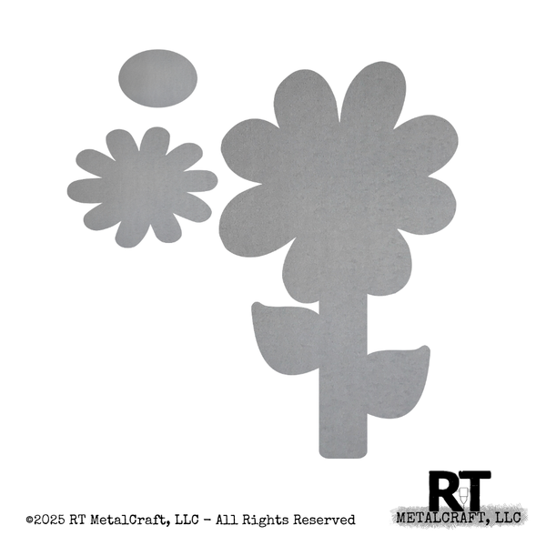 Bare Metal Tall Layered Flower