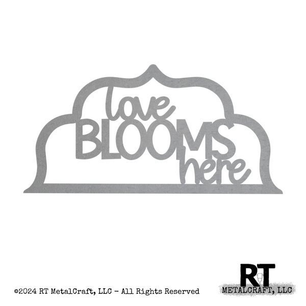 Door Hanger Top - Love Blooms Here