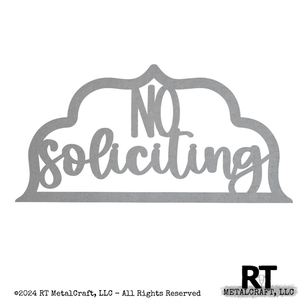 Door Hanger Top - No Soliciting