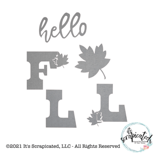 Porch Candy® - HELLO FALL LEAF - Bare Metal Design Set