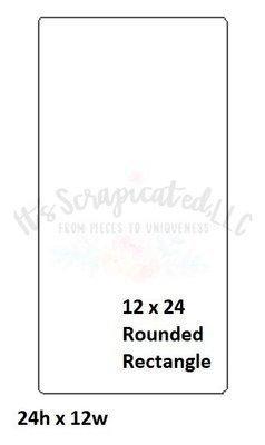Bare Metal - 12" X 24" Rounded Rectangle 