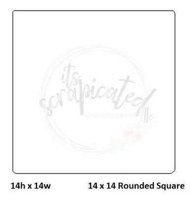 Bare Metal - 14" x 14" Rounded Square 