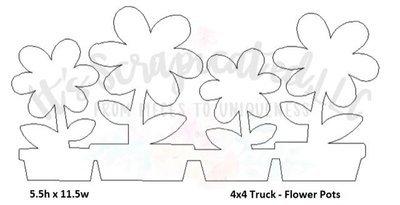Bare Metal - 4X4 Truck - Flower Pots 
