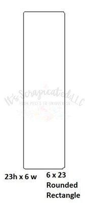 Bare Metal - 6" X 23" Rounded Rectangle 