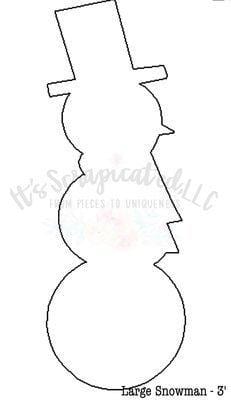 Bare Metal - Large Snowman - 3 feet It's Scrapicated, LLC 