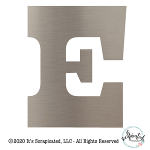 Bare Metal - Letter E  