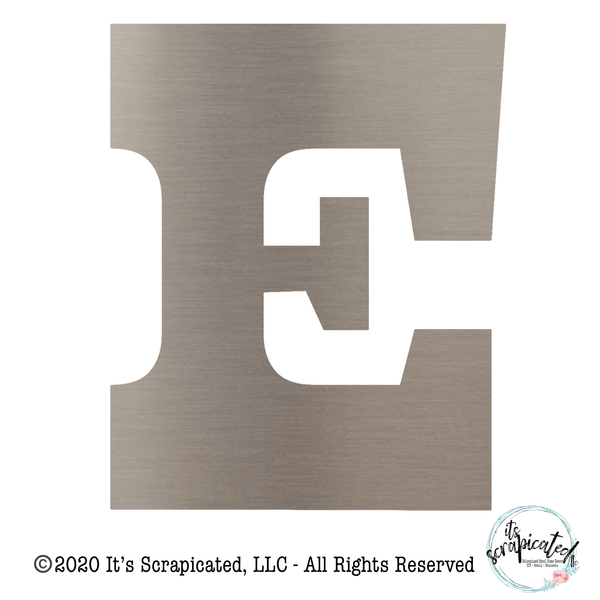 Bare Metal - Letter E  