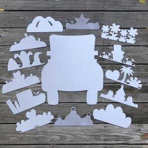 Bare Metal - *Seasonal-Holiday Truck with ALL attachments Bare Metal 