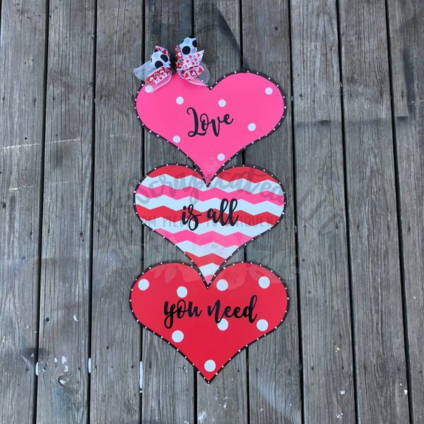 Bare Metal - Stacked Hearts  RT MetalCraft, LLC 