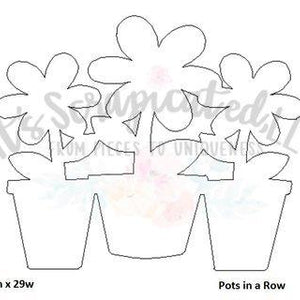 Pots In A Row (3 Flower Pots)